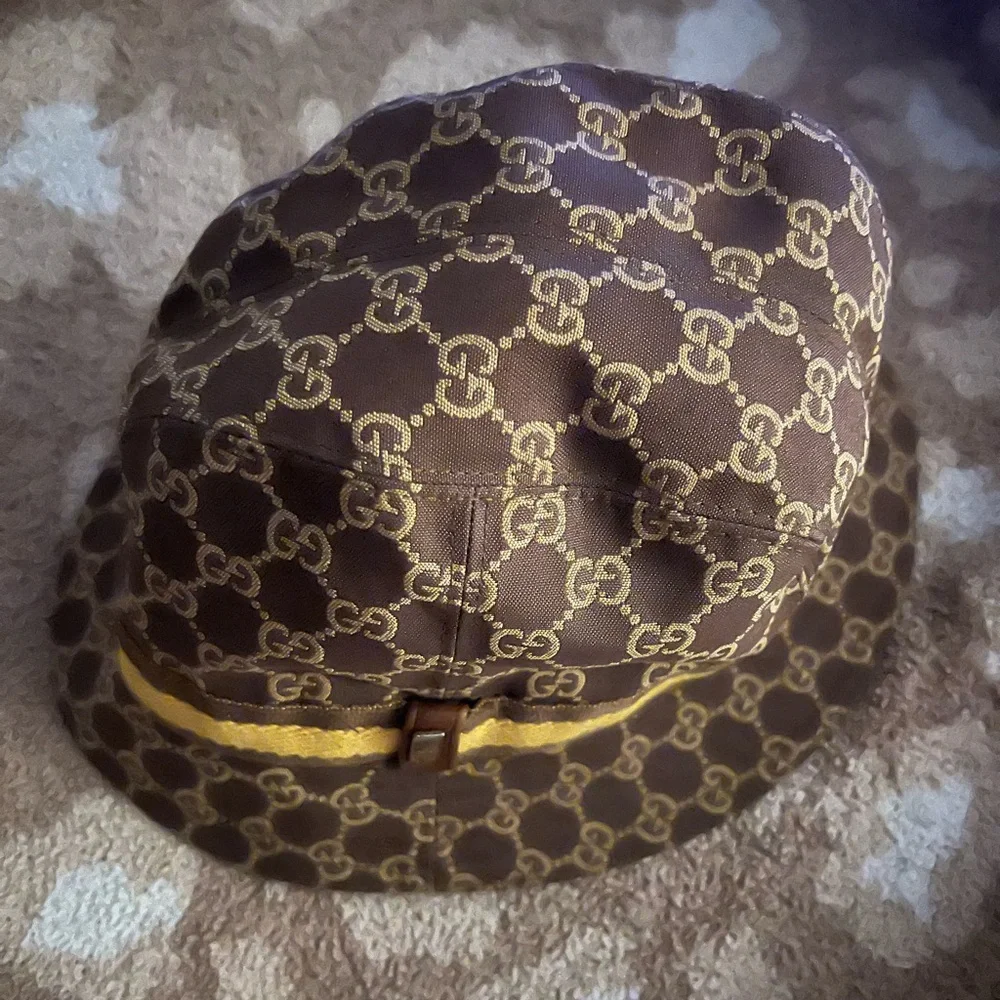 Gucci Signature Brown and Gold Bucket Hat - Picture 2 of 7